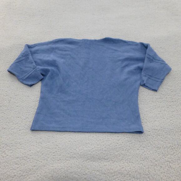 Vila Milano Sweater Womens Medium Blue Dolman Sleeve Knit - Picture 2 of 8